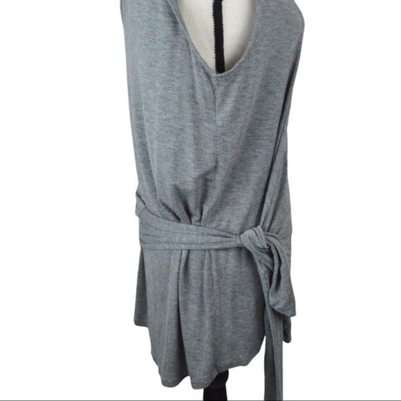 VANESSA VIRGINIA Dayla Jersey Knit Wrap Tie Tunic Tee, Size Small - Gray - Picture 4 of 7